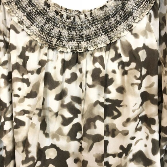 Alice + Olivia L Silk Smocked Off Shoulder Blouse - Picture 7 of 8